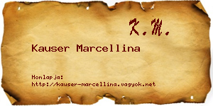 Kauser Marcellina névjegykártya